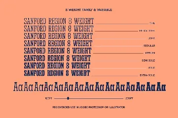 Sanford Region font