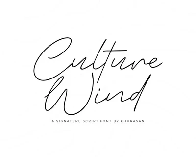 Culture Wind font