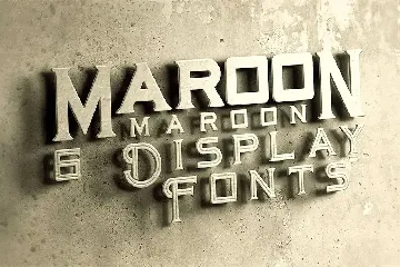 Maroon - Vintage Style Font