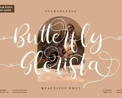 Butterfly Glorista Script font