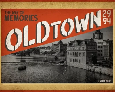Ouders | Vintage Stencil Typeface font