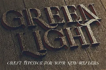 Green Light - Vintage Style Font