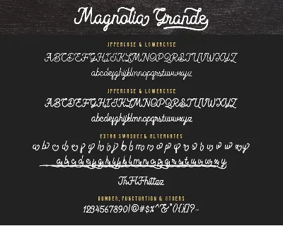 Magnolia Grande - Monoline Script Font