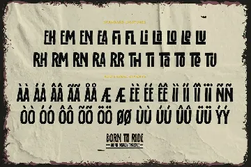 BORN TO RIDE - Weird Display Typeface font