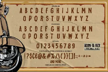 BORN TO RIDE - Weird Display Typeface font