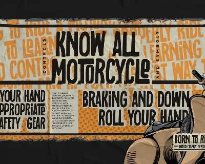 BORN TO RIDE - Weird Display Typeface font