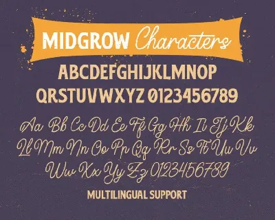 Midgrow font