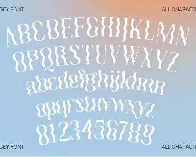 Quagey - Psychedelic Typeface font