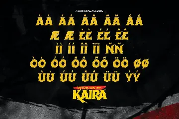KAIRA - Bad Black Metal Font