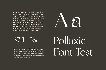 Polluxie Feminine Serif Font