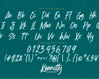 Keanutty - Brush Display Font