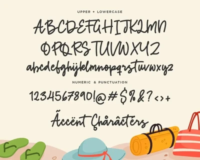 Island Beach Handwriting Font