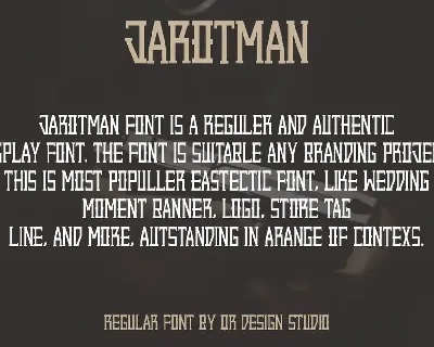 Jarotman - Authentic Font