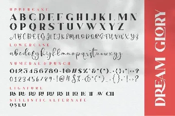 Dream Glory font